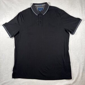 Fairlane 100% Pima Cotton Regular Fit Mens‎ XL Short Sleeve Black Polo